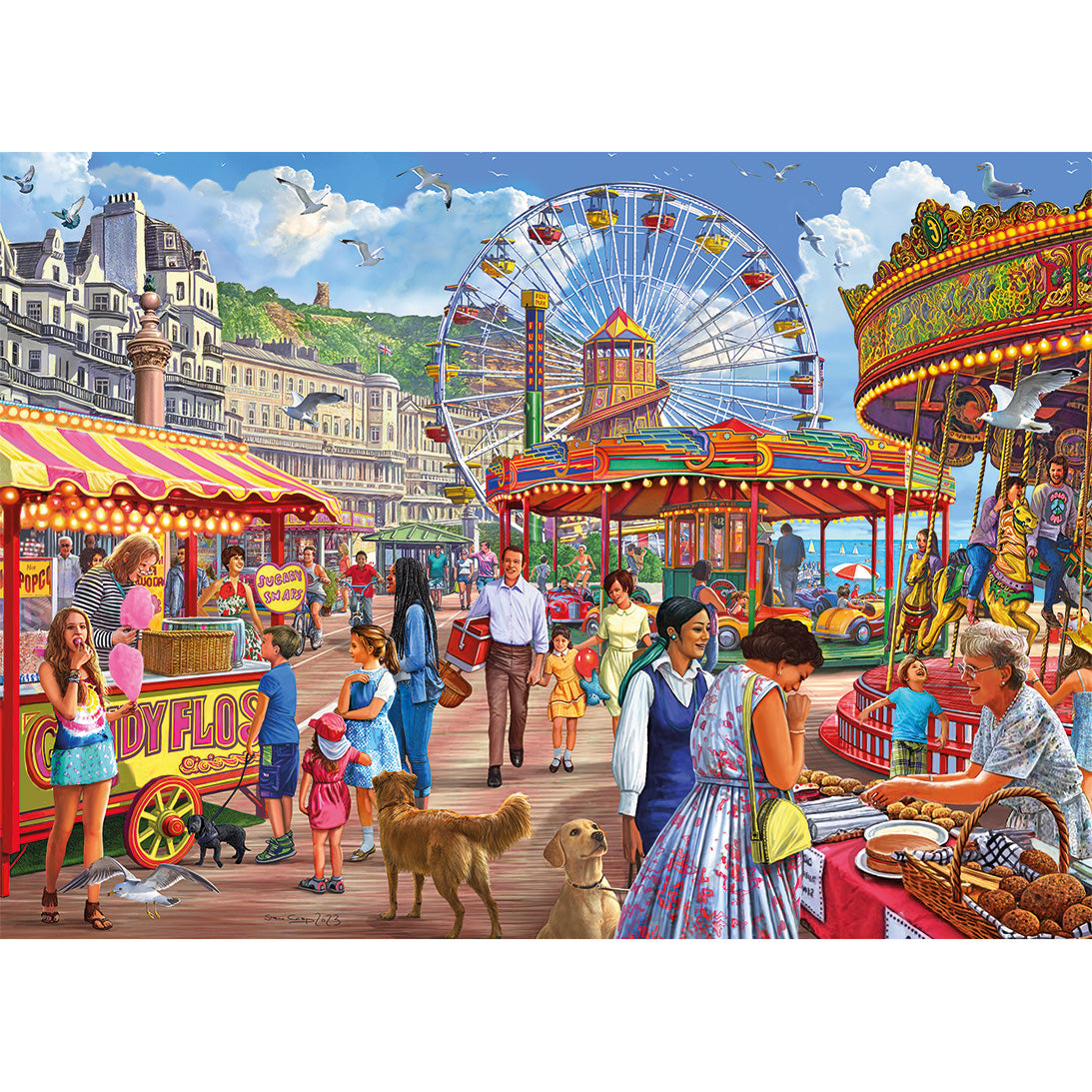 Gibsons Hastings Promenade 500 Extra Large piece jigsaw puzzle poster