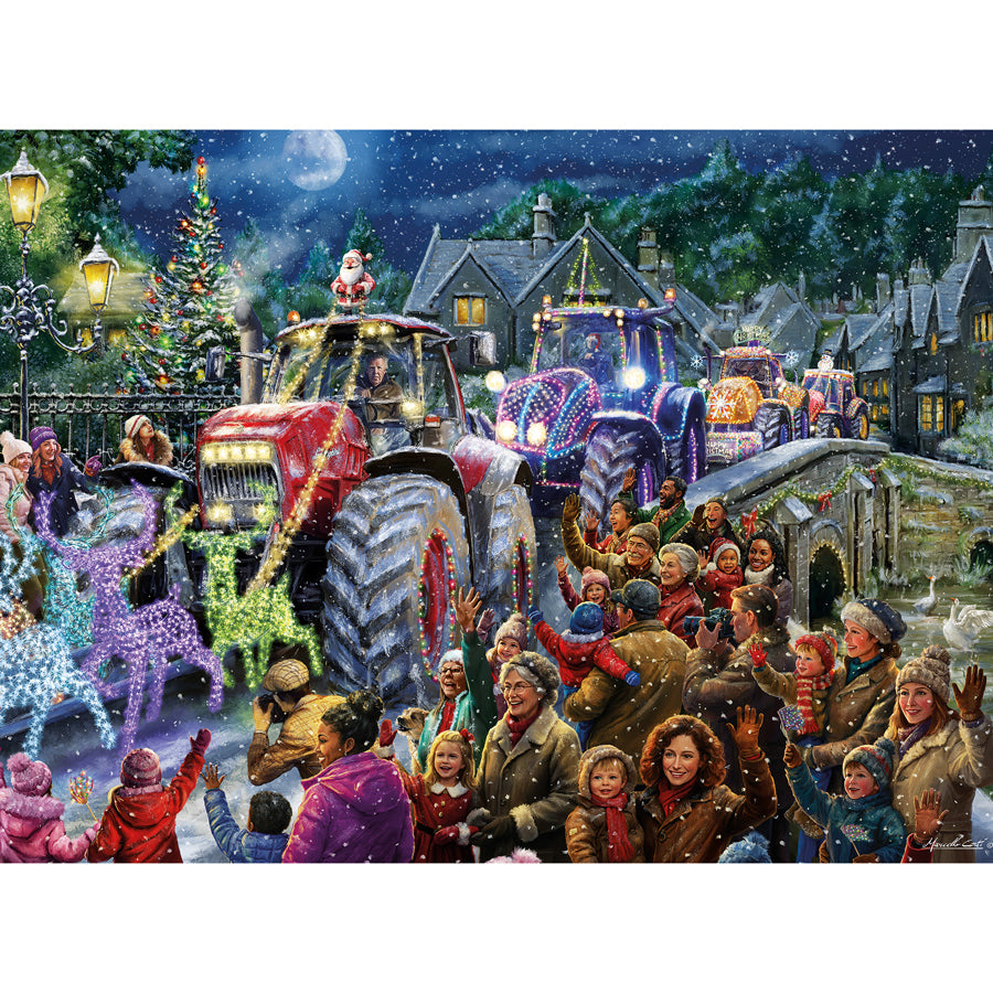 Gibsons Farmer Christmas 500 XL Extra Large Piece Jigsaw Puzzle the Poster