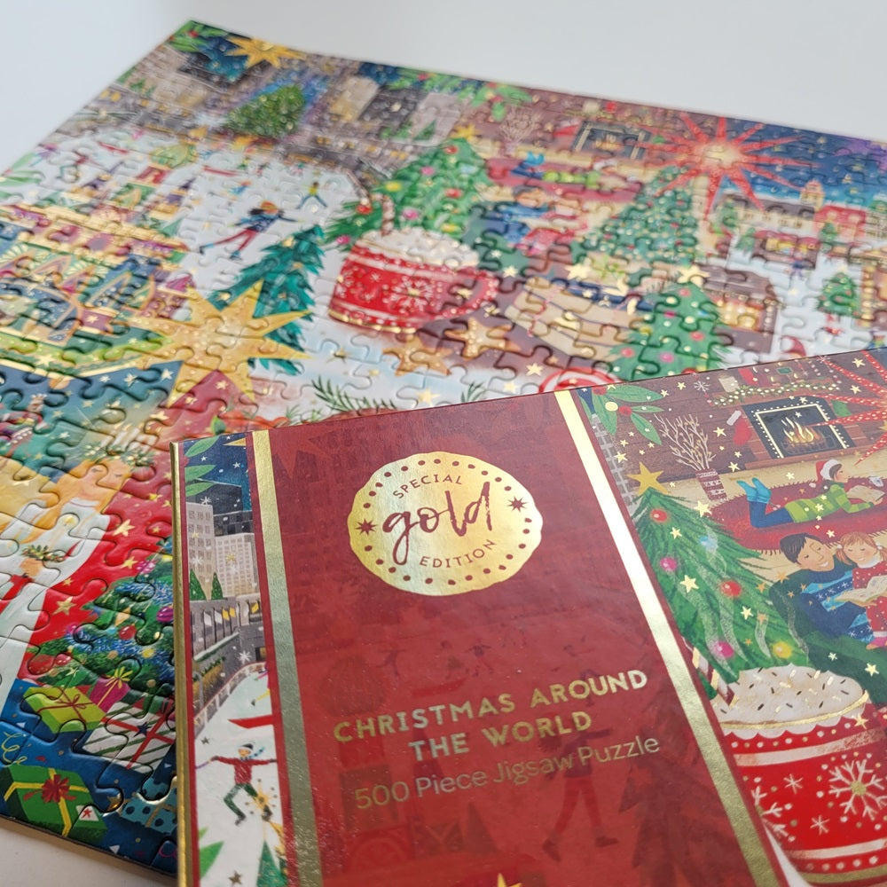 Christmas Around The World 500 Piece Jigsaw Puzzle Gibsons