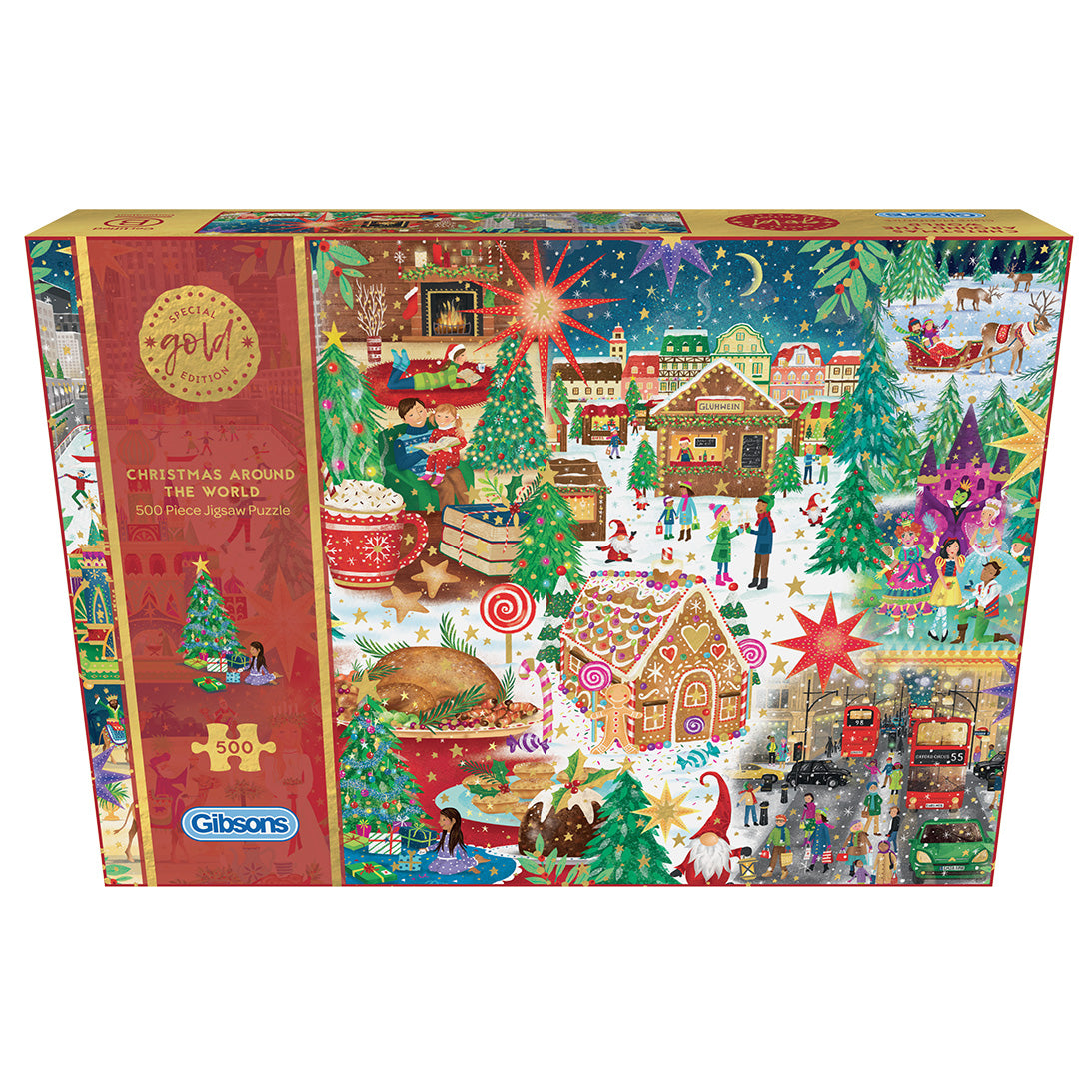 Christmas Around The World 500 Piece Jigsaw Puzzle Gibsons