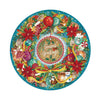 Gibsons Seasons Greetings 500 Circular Christmas Jigsaw Puzzle made up on white background