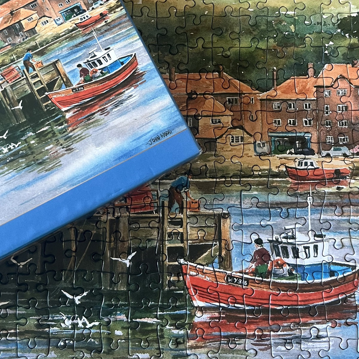 Gibsons Whitby Harbour 636 piece panoramic jigsaw puzzle for adults