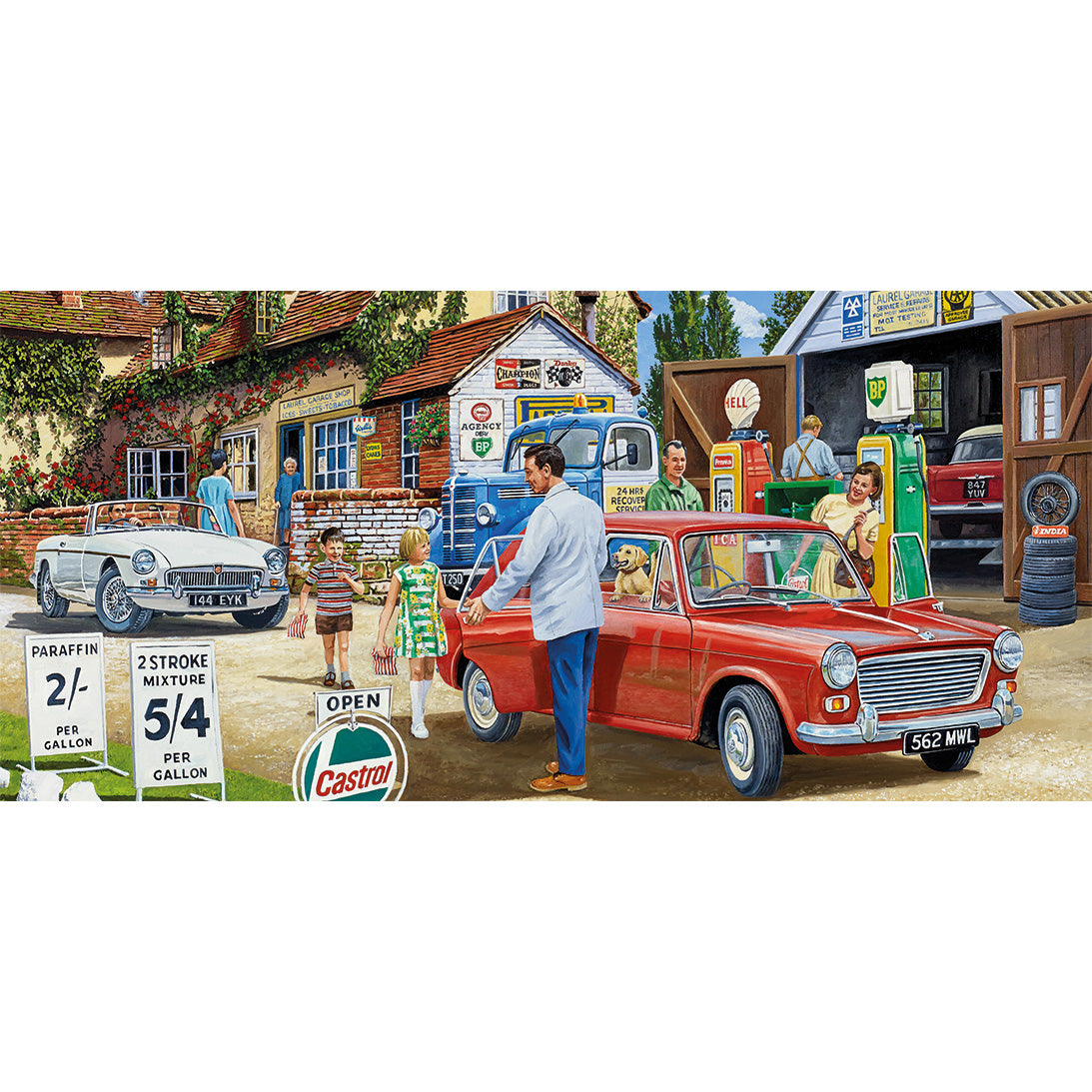 Filling Up for the Trip 636 Piece Jigsaw Puzzle by Gibsons a stunning poster