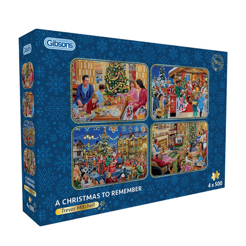 A Christmas to Remember 4x500 Piece Jigsaw Set – Gibsons