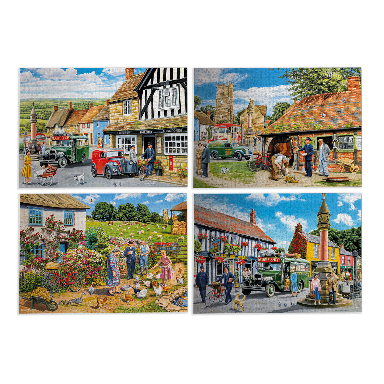 Daily Deliveries all 4 jigsaw puzzle images together