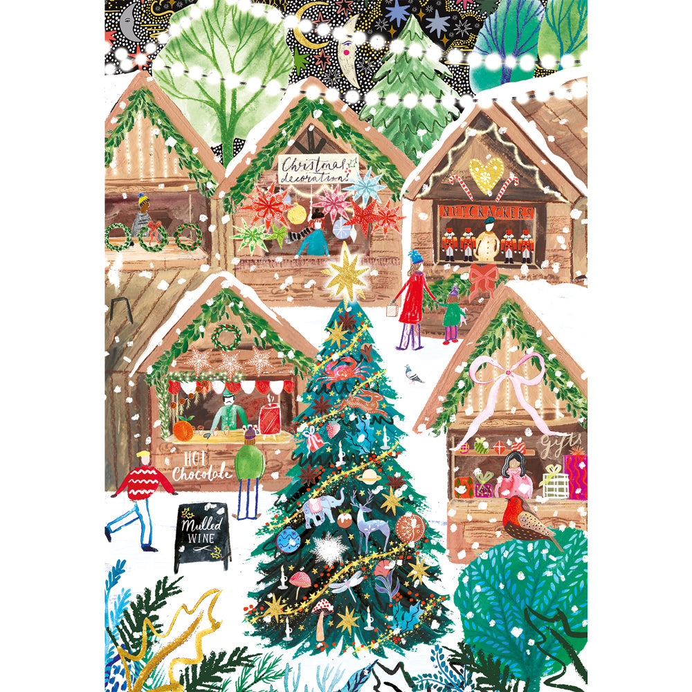 Gibsons Christmas in London 3x500 Gift Multi-box Christmas Market magic the Poster