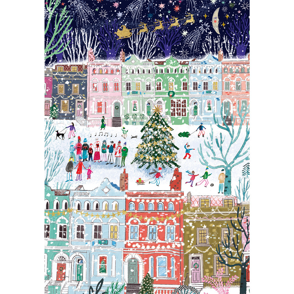 Gibsons Christmas in London 3x500 Gift Multi-box Winter in Notting Hill Poster