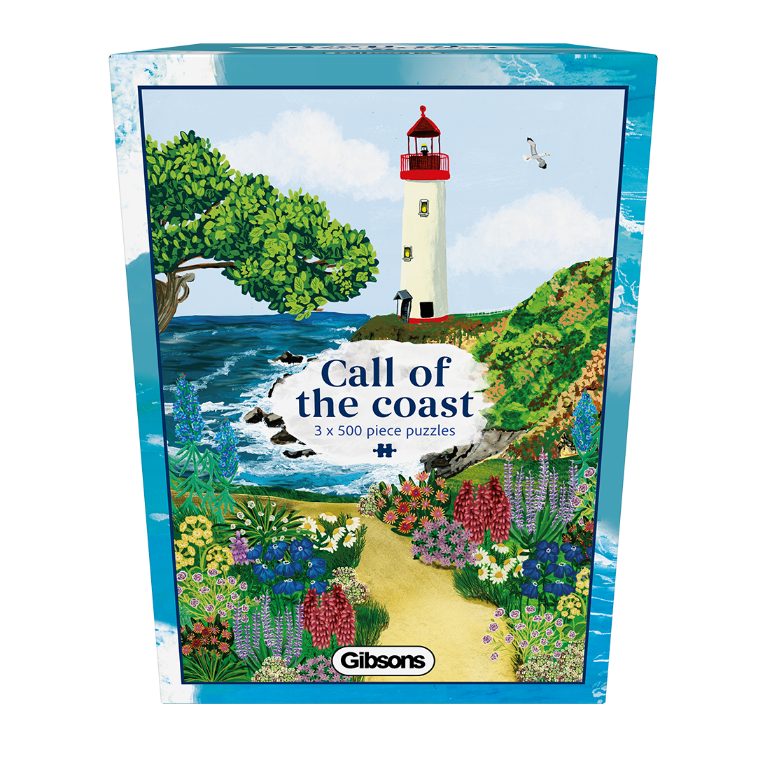 Gibsons Call of the Coast 3x500 Multi-box Gift Set Jigsaw Puzzles front view