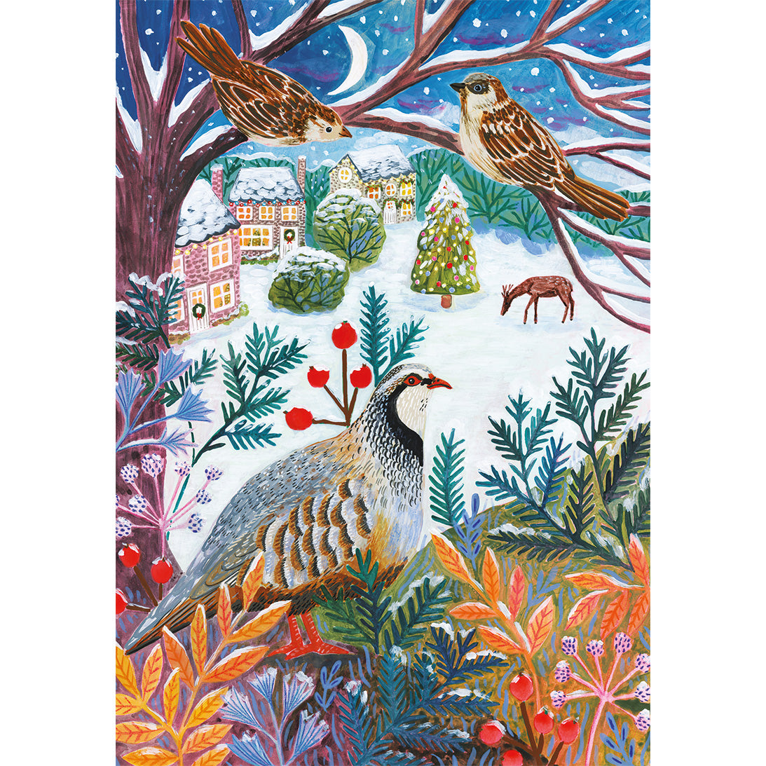 Gibsons Frosty Fauna 3x500 Gift Set Perfect Jigsaw Puzzles Frost and feathers