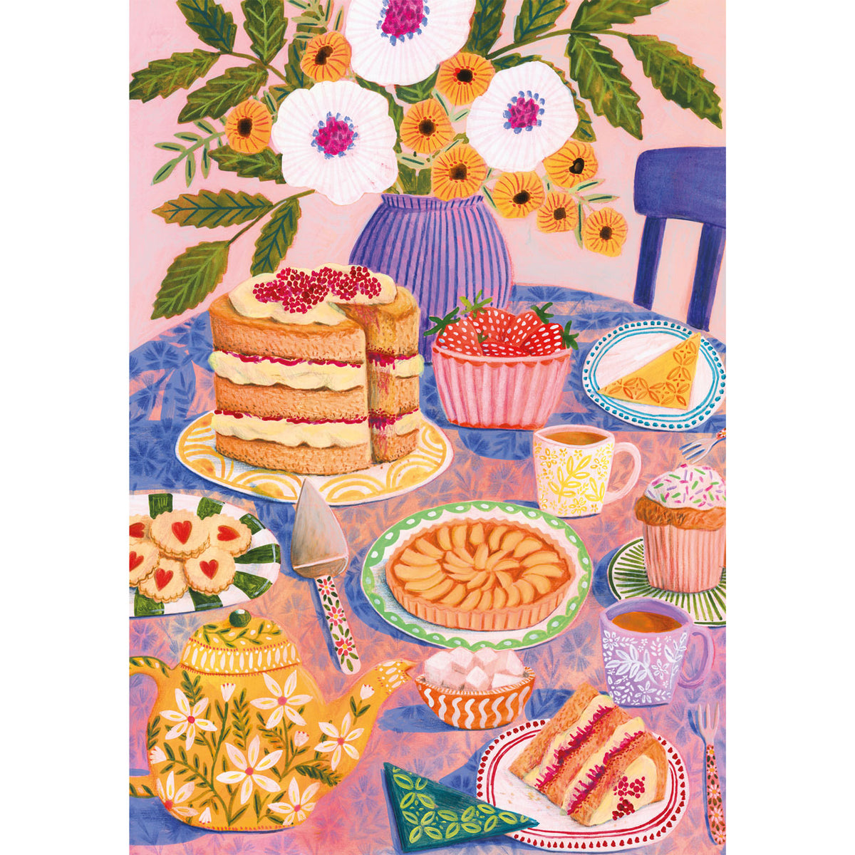 Gibsons Moments to Savour beautiful 3 x 500 Piece Jigsaw puzzle box - Afternoon Tea