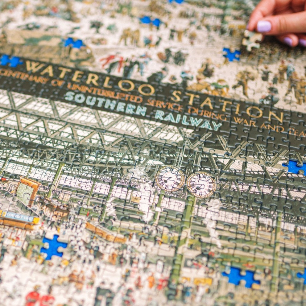 Waterloo Station 1000 Piece Jigsaw Puzzle for adults from gibsons