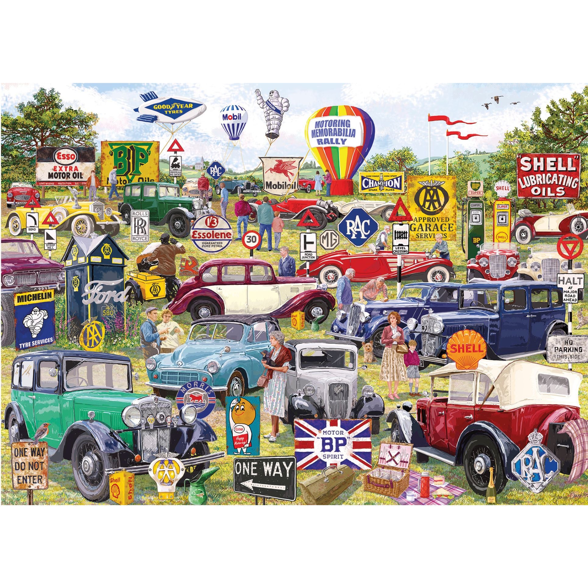 Gibsons Motoring Memorabilia 1000 Piece Jigsaw Puzzle