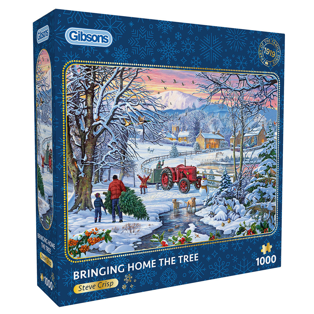 Gibsons bringing home the tree 1000 piece christmas jigsaw puzzle 