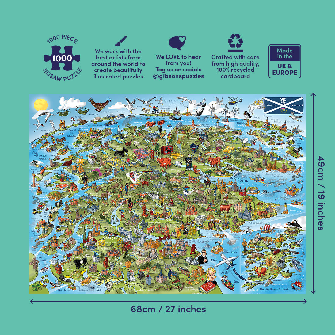 This is Scotland 1000 piece jigsaw puzzle by Gibsons games