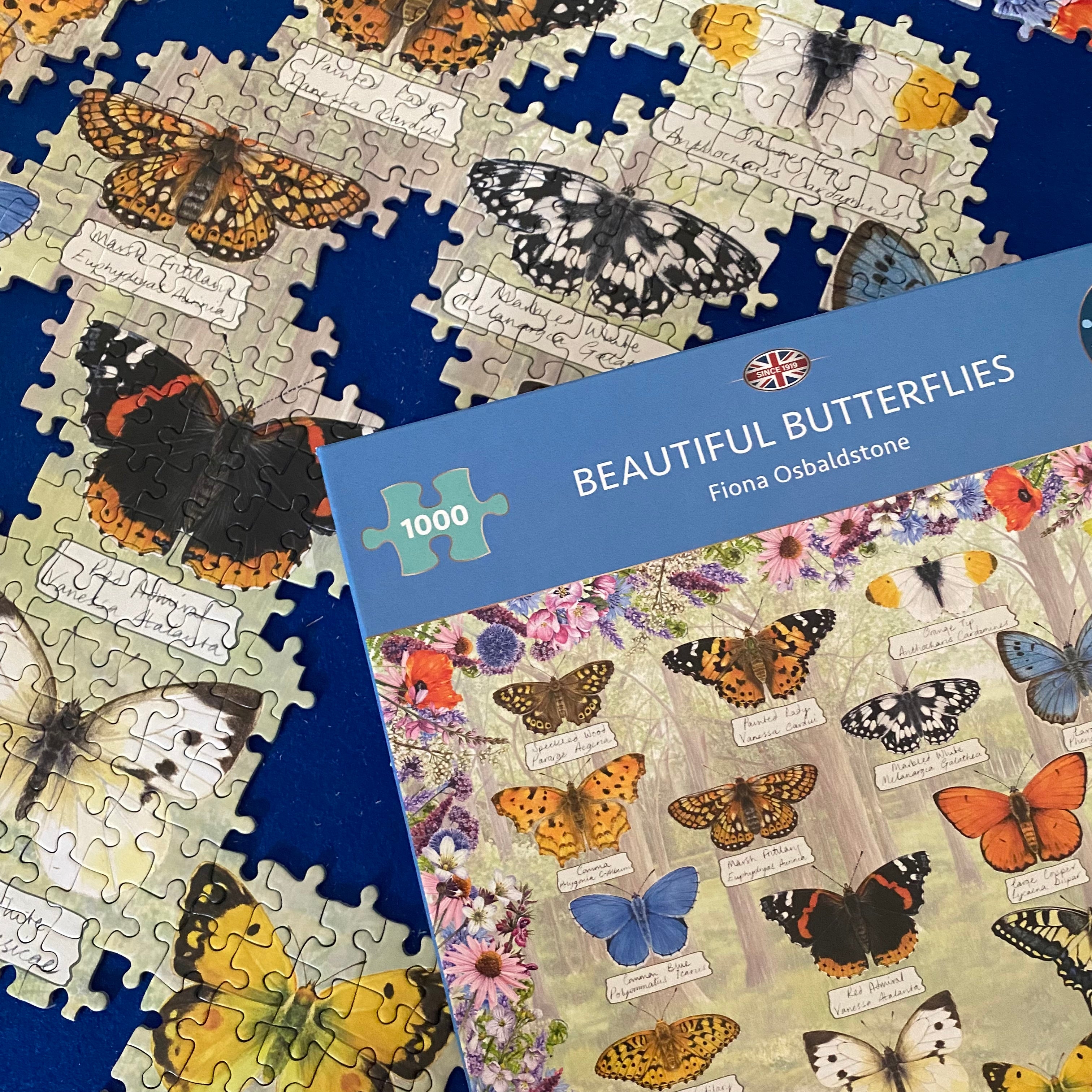 Beautiful Butterflies 1000 piece jigsaw puzzle by gibsons games