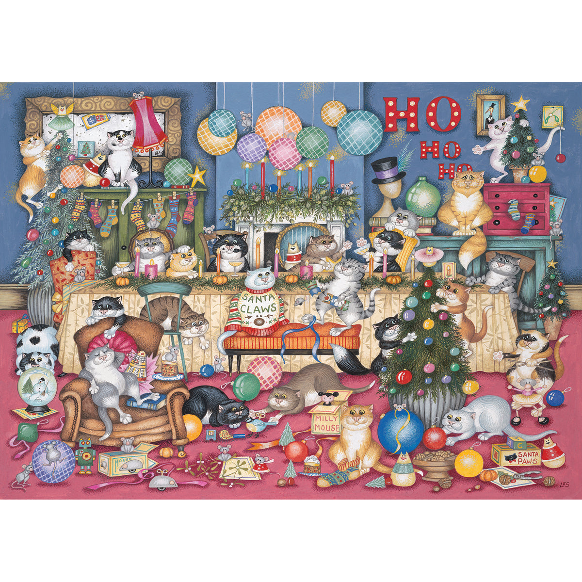feline festivities 1000 piece christmas jigsaw by gibsons
