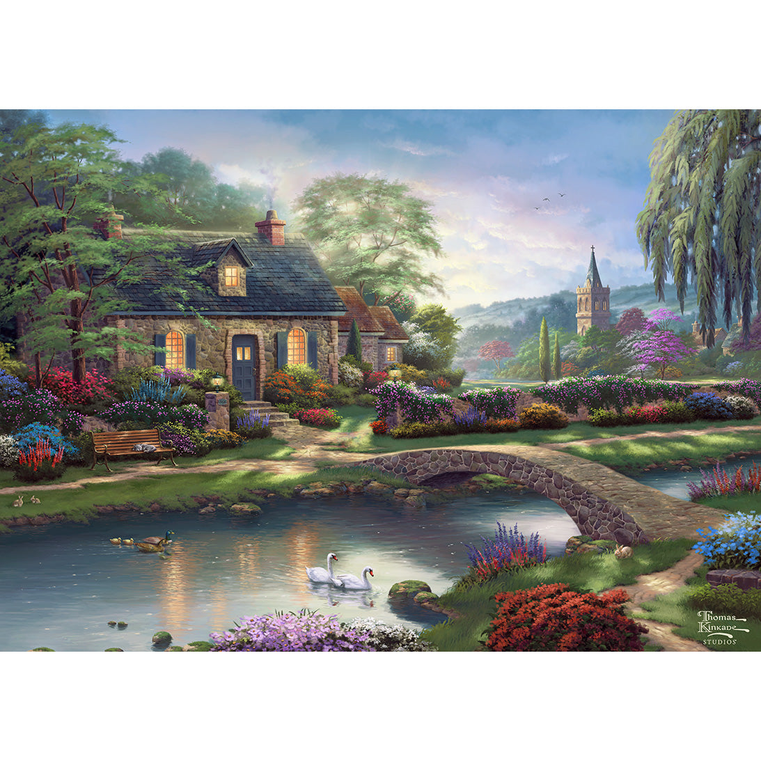 Thomas Kinkade Stoney Creek Cottage 1000 piece puzzle
