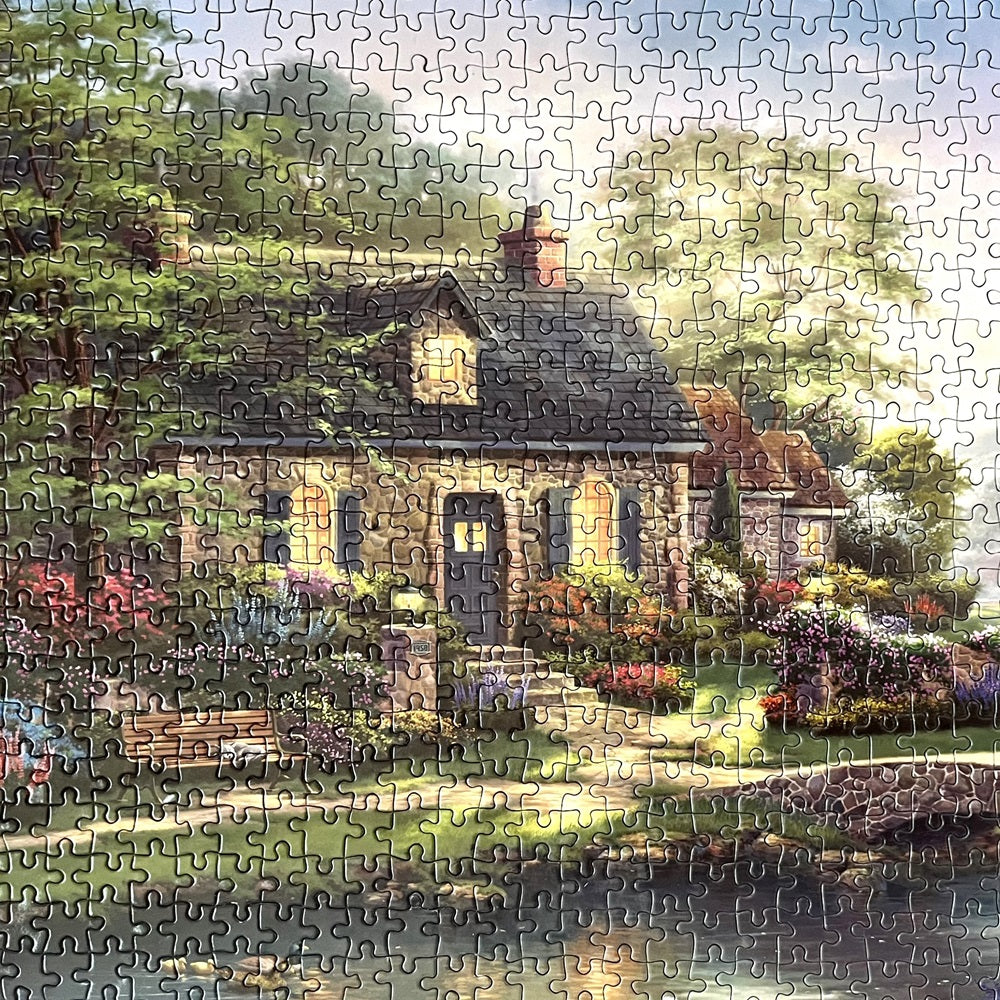 Thomas Kinkade Stoney Creek Cottage 1000 piece puzzle