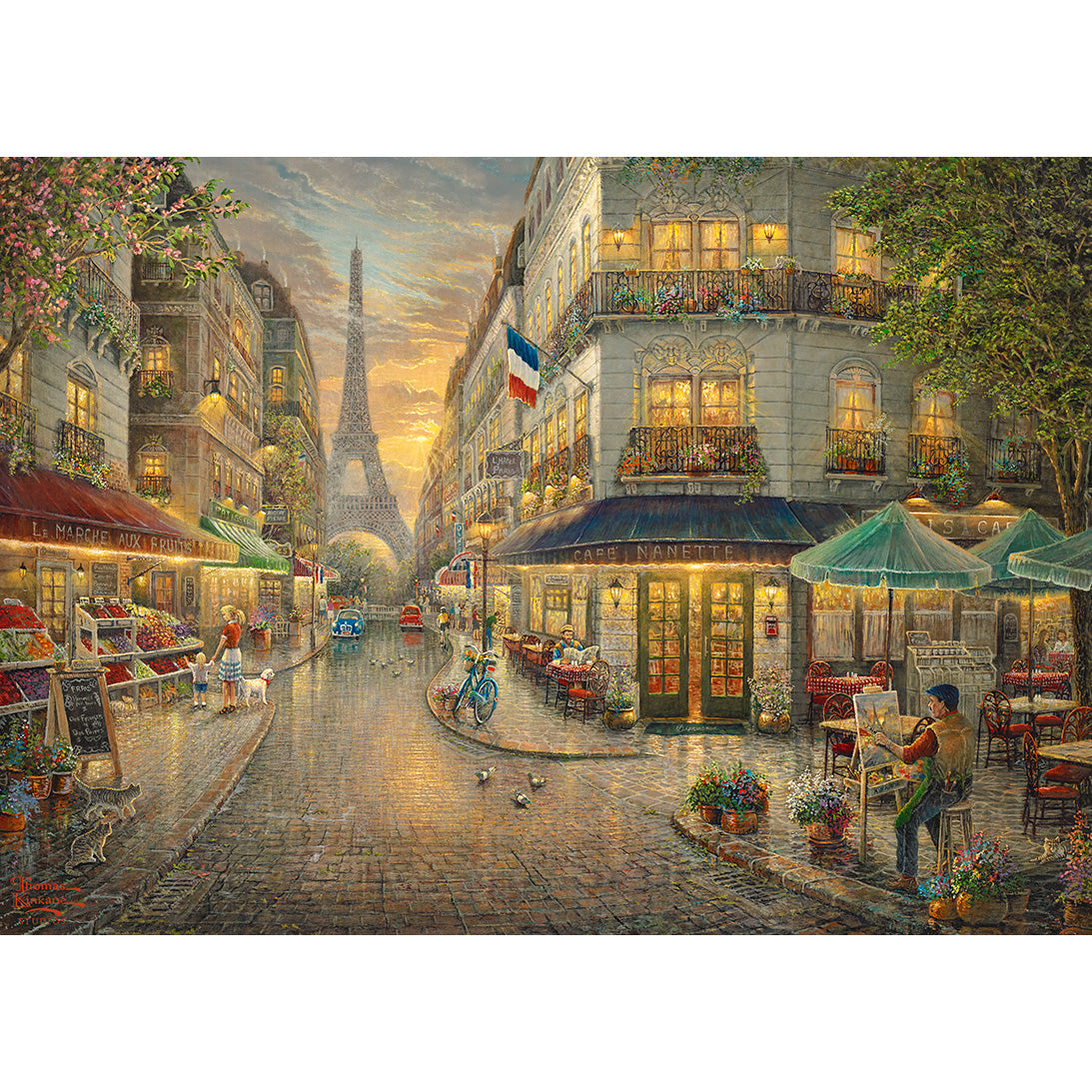 Thomas Kinkade Paris Cafe 1000 piece puzzle