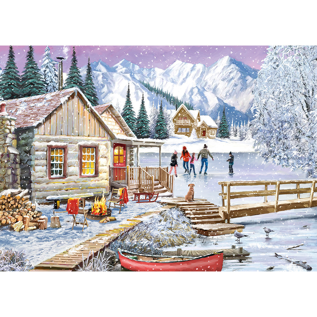 Winter at the Cabin 1000 piece jigsaw puzzle