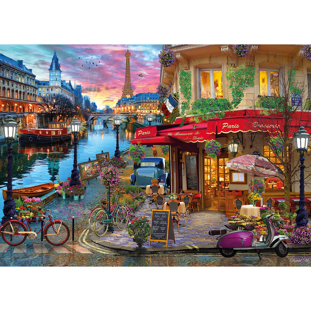 Sunset on the Seine 1000 piece jigsaw puzzle