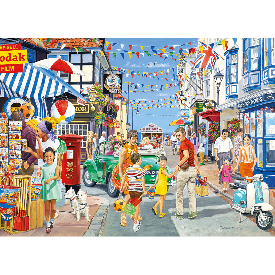 Heading for the Beach 1000 Piece Jigsaw Puzzle