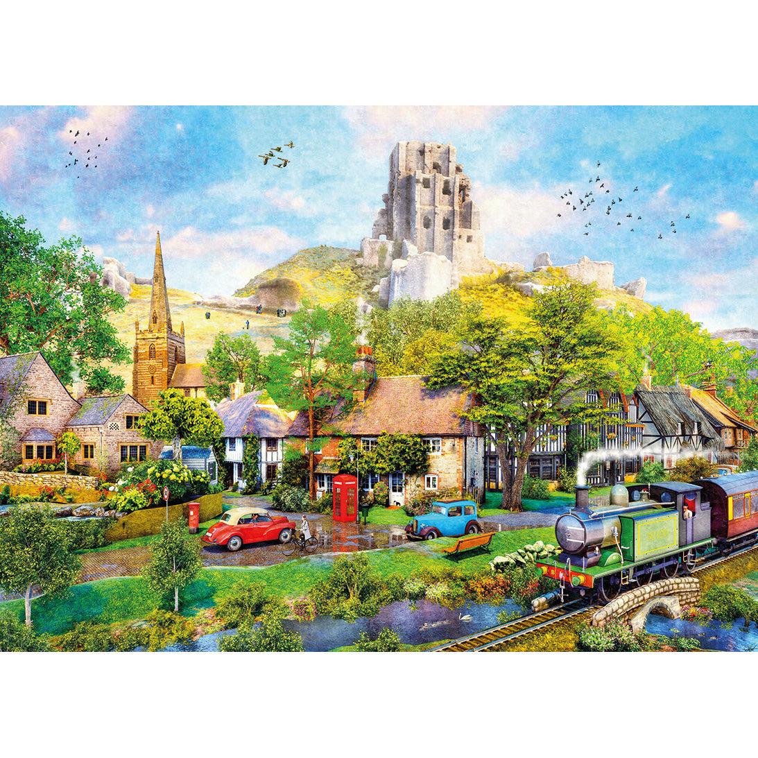 Below Corfe Castle 1000 piece puzzle