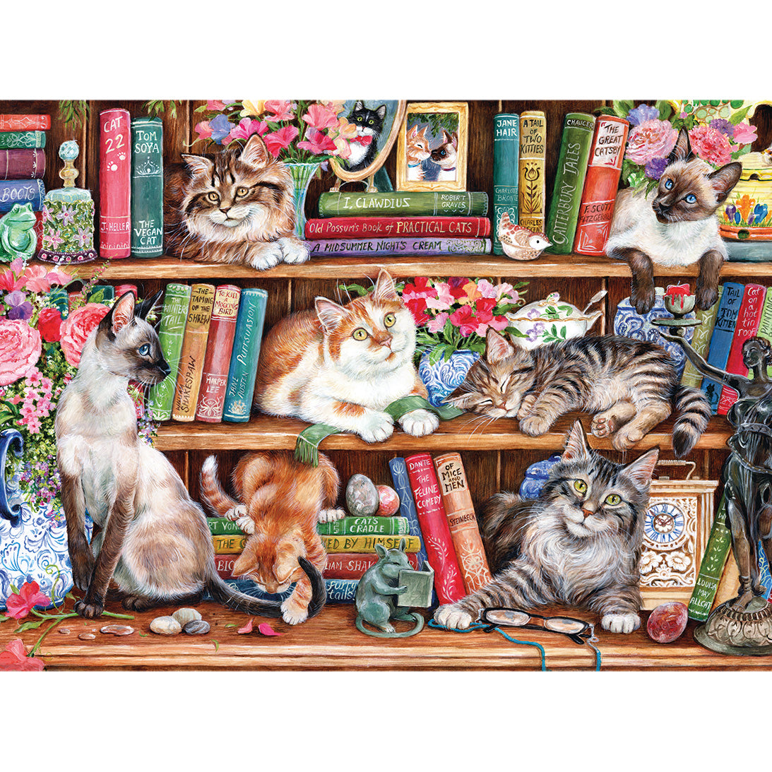 Puss Back in Books 1000 piece puzzle