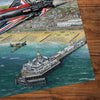 Gibsons Airshow Over Eastbourne 1000 Piece jigsaw puzzle made up detail on wooden table