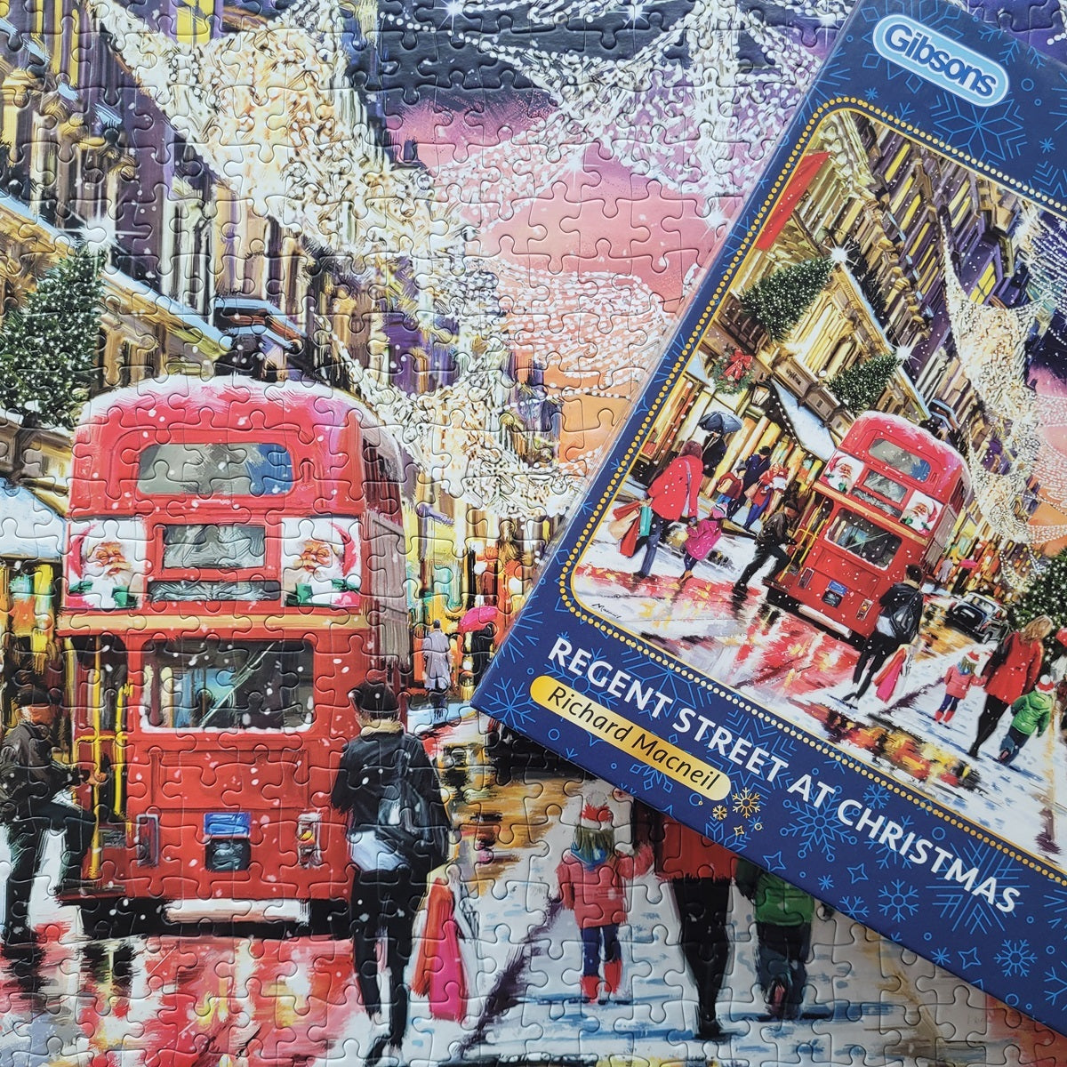 Regent Street at Christmas 1000 Piece Jigsaw Puzzle Gibsons