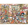 Gibsons Courtyard Cats 1000 Piece Jigsaw Puzzle Poster
