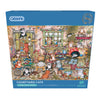 Gibsons Courtyard Cats 1000 Piece Jigsaw Puzzle in blue retail box front view
