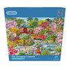 Gibsons The Japanese Garden 1000 Piece Jigsaw Puzzle in blue retail box front view