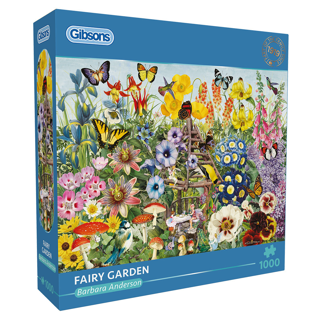 Gibsons Fairy Garden 1000 Piece Jigsaw Puzzle in blue retail box
