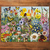 Gibsons Fairy Garden 1000 Piece Jigsaw Puzzle made up on wooden table