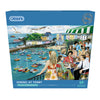 Dining at Tenby 1000 Piece Jigsaw Puzzle by Gibsons in blue retail box front view