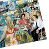 Dining at Tenby 1000 Piece Jigsaw Puzzle by Gibsons made up on white background cropped