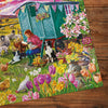 Gibsons Shepherd's Delight 1000 Piece Jigsaw Puzzle made up detail on wooden table