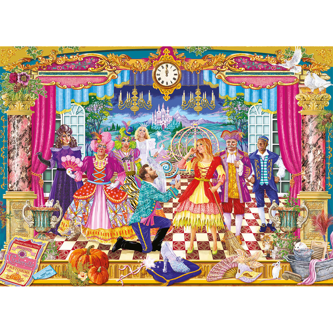 Gibsons The Glass Slipper 1000 piece jigsaw puzzle for adults the Poster