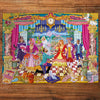 Gibsons The Glass Slipper 1000 piece jigsaw puzzle for adults made up on wooden table