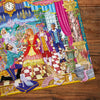Gibsons The Glass Slipper 1000 piece jigsaw puzzle for adults made up detail on wooden table