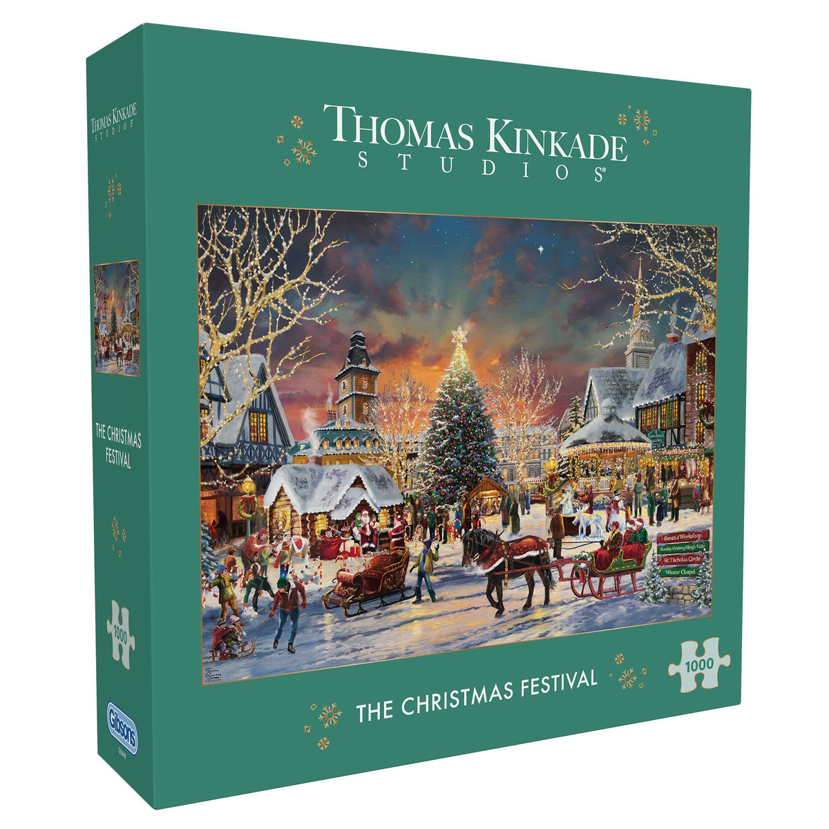 Gibsons The Christmas Festival 1000 piece jigsaw puzzle for adults in special retail box