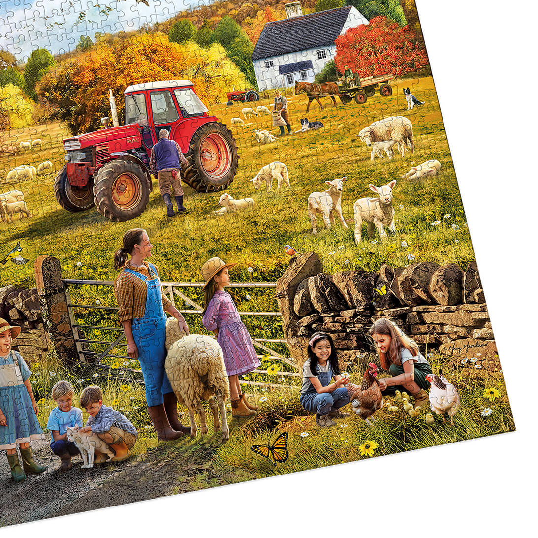Gibsons Happy Harvest 1000 piece jigsaw puzzles for Adults made up detail on white background