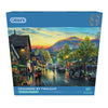 Gibsons Grasmere by Twilight 1000 Piece Jigsaw Puzzle for Adults in blue retail box front view