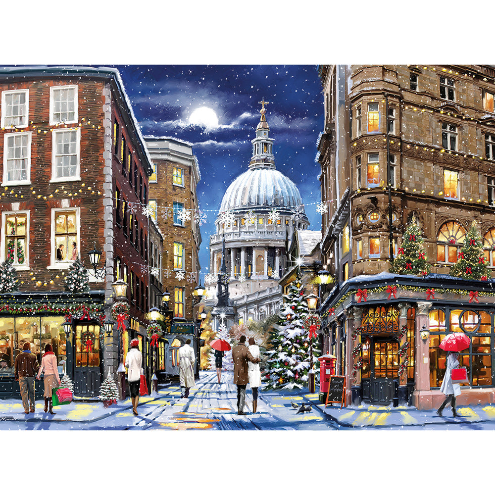 Gibsons St Paul's at Christmas 1000 piece jigsaw puzzle for adults the Poster