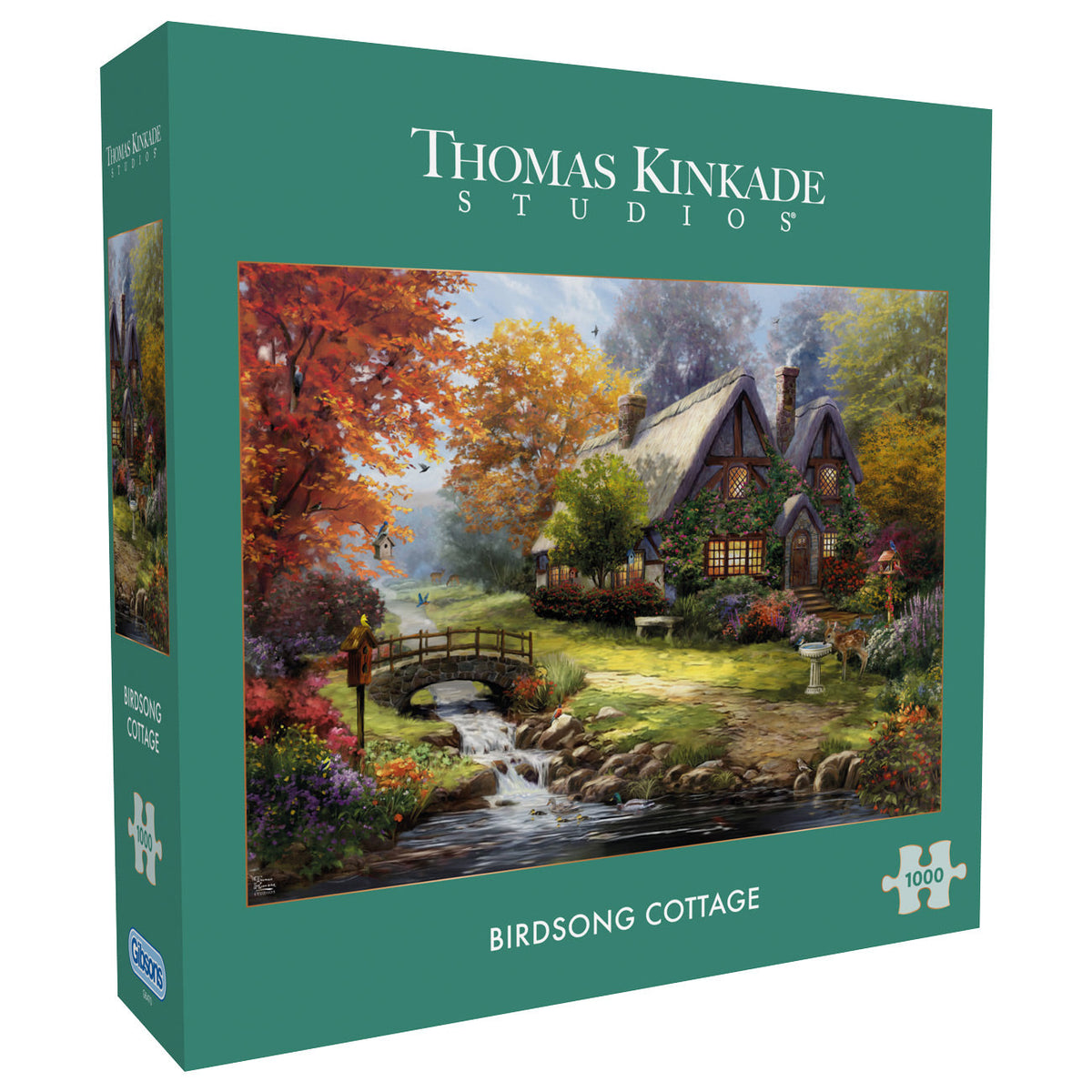 Gibsons Birdsong Cottage by Thomas Kinkade Studios 1000 Piece Jigsaw Puzzle for Adults