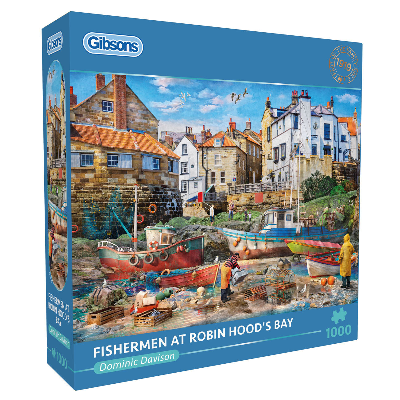 Gibsons Fishermen at Robin Hood's Bay 1000 Piece jigsaw puzzle for adults
