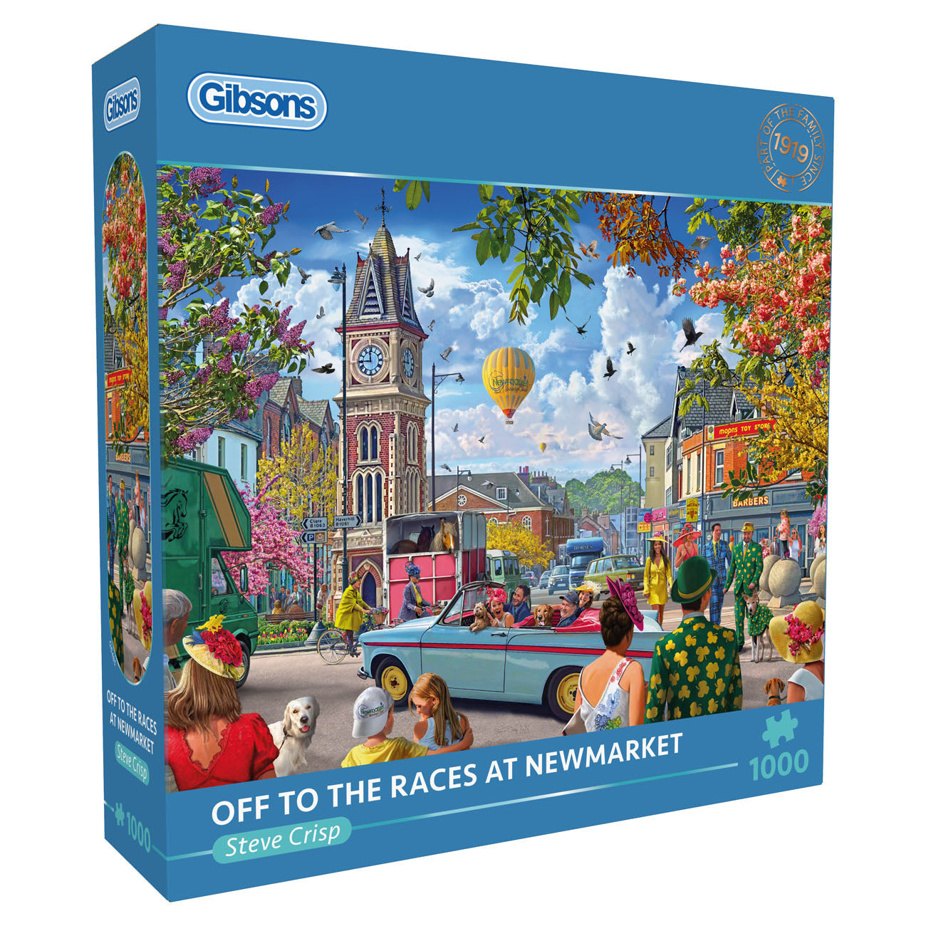 Gibsons Off to the Races at Newmarket 1000  Piece Jigsaw Puzzle for Adults - Great Gift