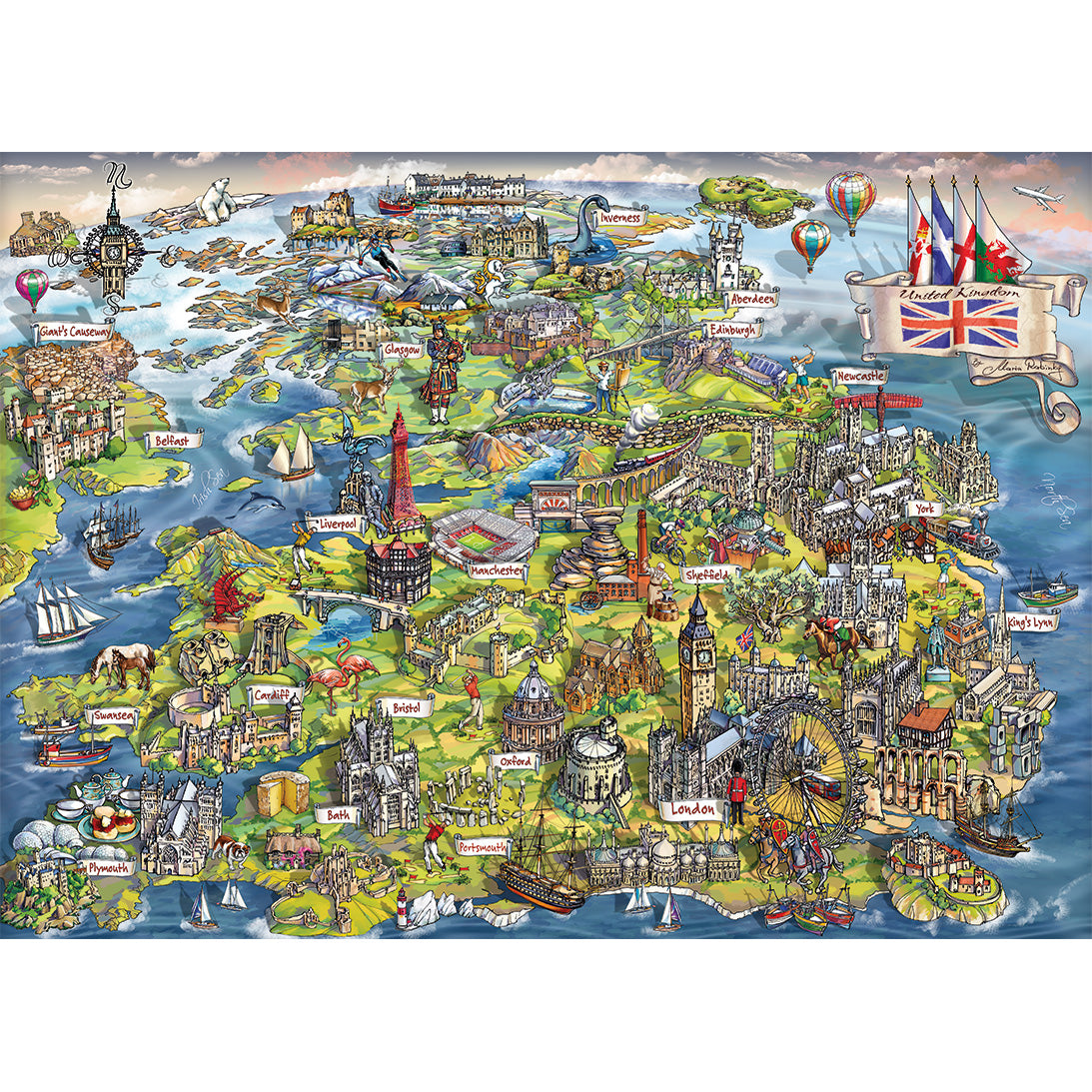 Beautiful Britain 1000 piece jigsaw puzzle from Gibsons
