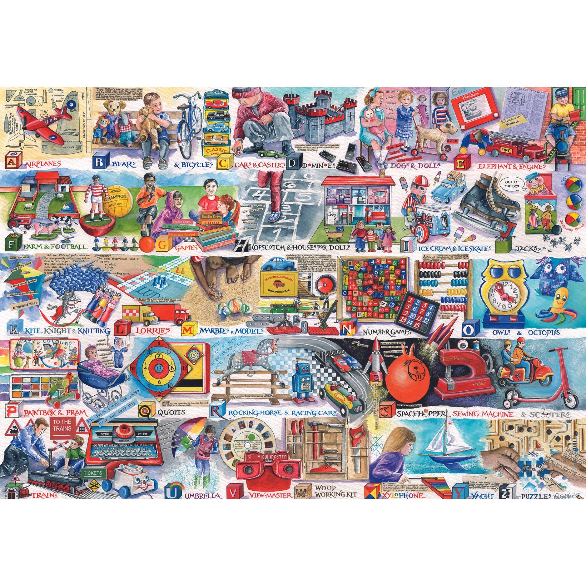 Space Hoppers and Scooters 1000 piece puzzle by gibsons